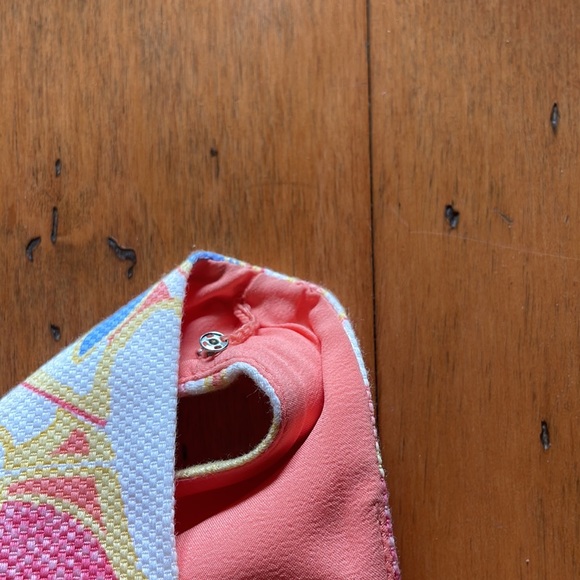 Talbots sz 4 peach, pink, yellow & blue floral sleeveless lined w/zipper in back - Picture 3 of 5